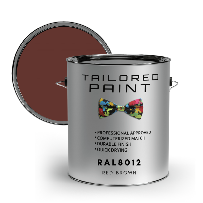 RAL8012 Red Brown Direct To Metal 1k Brush or Spray On Paint MATT Smooth