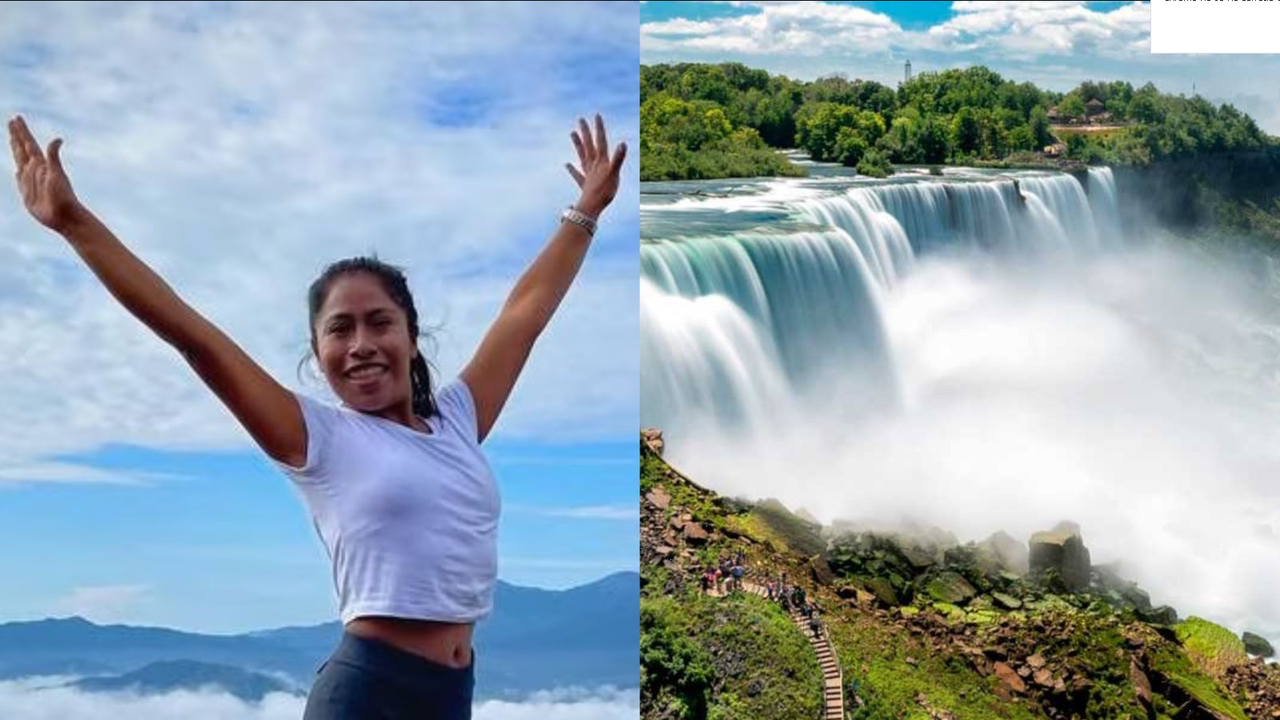 Deslumbra Yalitza Aparicio en su viaje a las Cataratas del Niágara