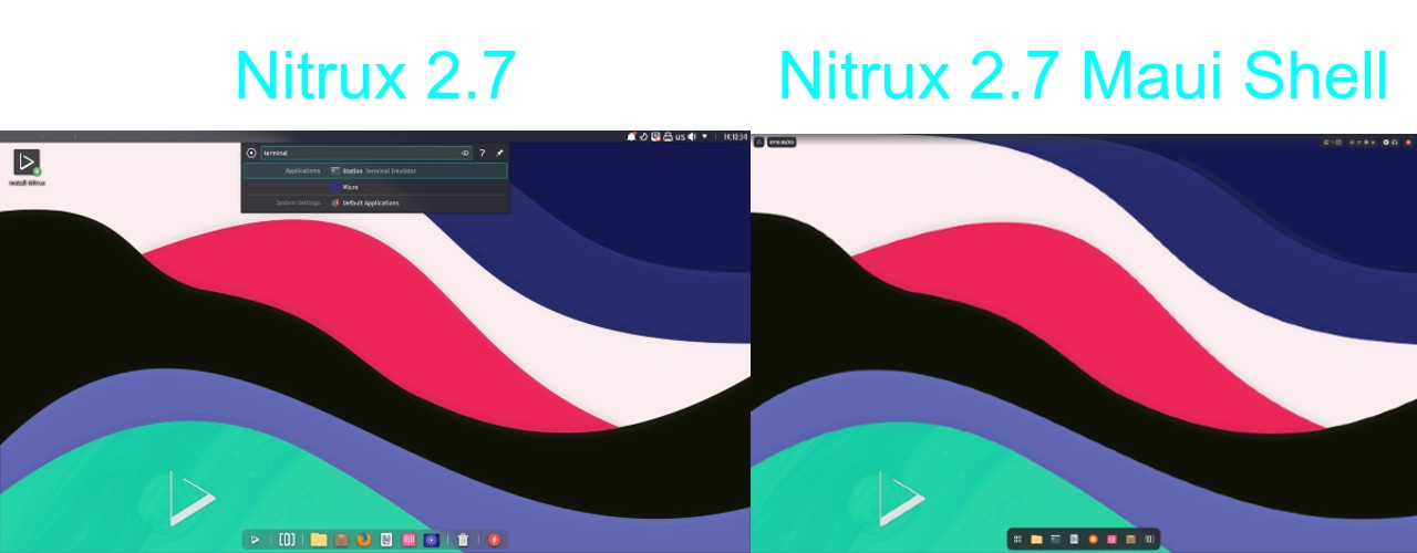 Nitrux-2.7.0-vs-maui-shell-confronto