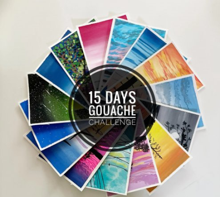 15 Days Gouache Painting Challenge- Beginning Your Creative Journey with Gouache