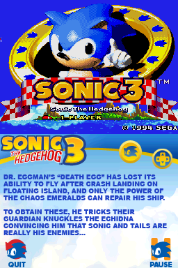 Sonic Classic Collection (EU) ROM Download - Nintendo DS(NDS)