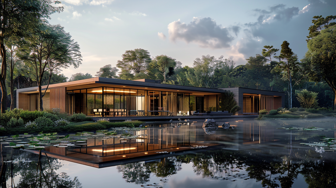 Another view of a modern residential house