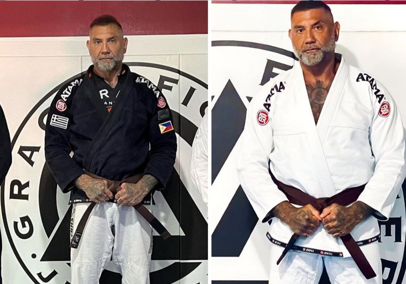 Дейв Батиста заслужи кафяв колан в BJJ