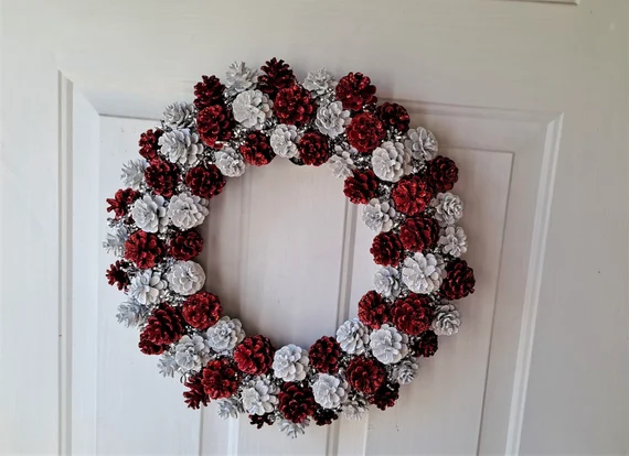 How can I create a pine cone ornament out of corrugated card