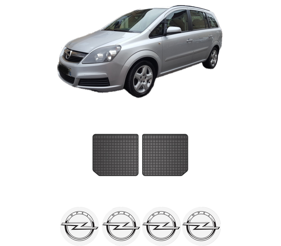 Set covorase presuri OPEL ZAFIRA B Box Body/MPV (A05) din 2005-2015, auto, din cauciuc thermoplastic, 4 Stickere auto cu OPEL