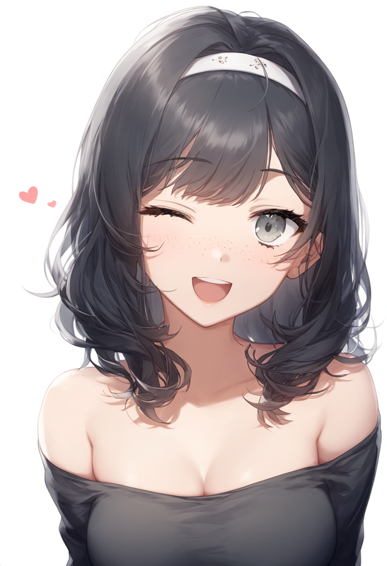 1girl, portrait, grey eyes, jitome, medium hair, black hair, single sidelock, me s-1878220460