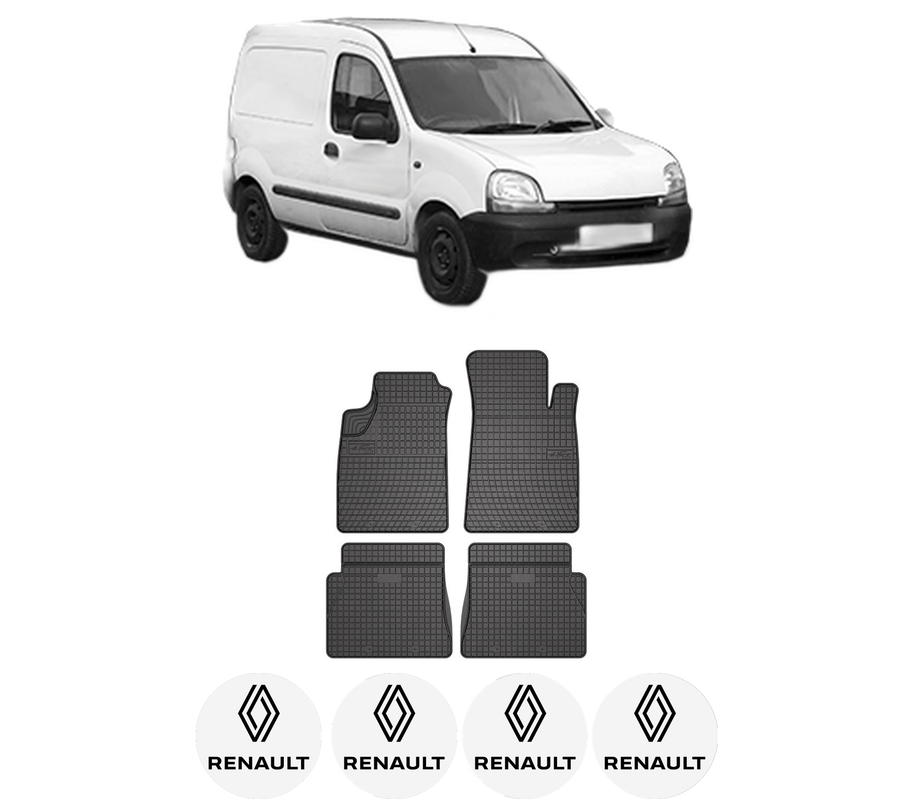 Set covorase presuri RENAULT KANGOO Express (FC0/1_) din 1997-2008, auto, din cauciuc thermoplastic, 4 Stickere auto cu RENAULT
