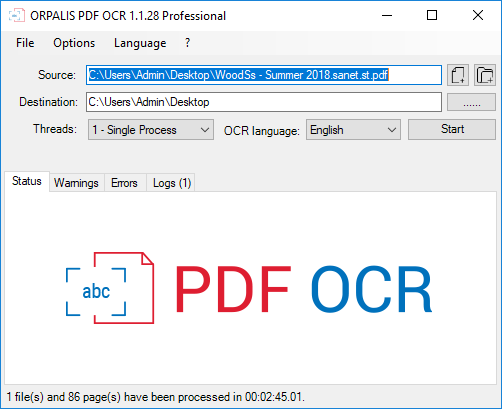 ORPALIS PDF OCR 1.1.28 Professional ORPALIS PDF OCR 1.1.28 Professional