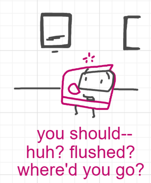 A panel from A Murder On The, episode six of the Board Boards object show by Furretwalk/WalkingFurret.