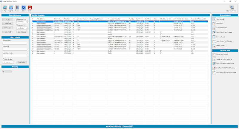 Sante DICOM Worklist Server 2.1.1