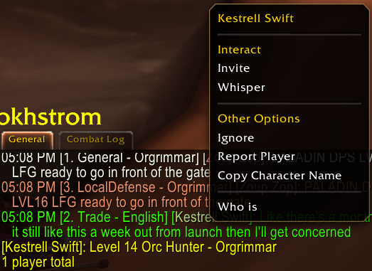 "Who Is" menu context item