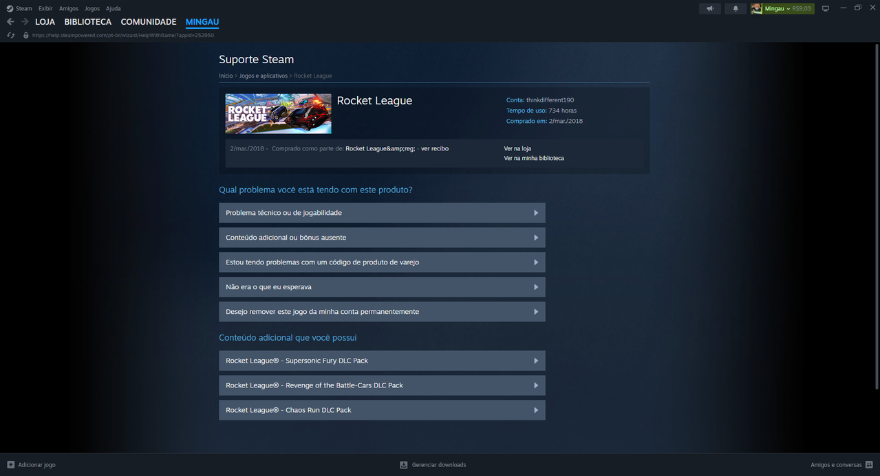 comprovante steam principal