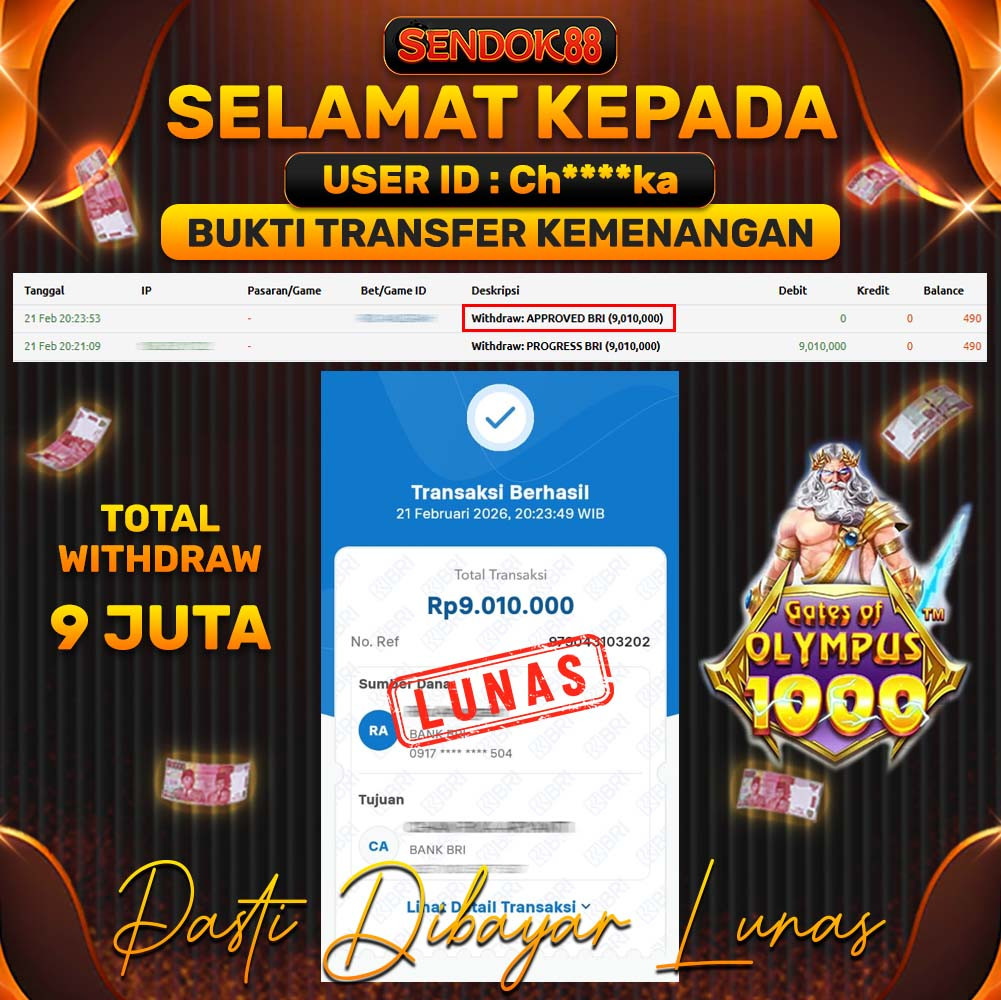 SENDOK88 JEPE! GATES OF OLYMPUS 1000 Rp 9.010.000,- LUNAS!