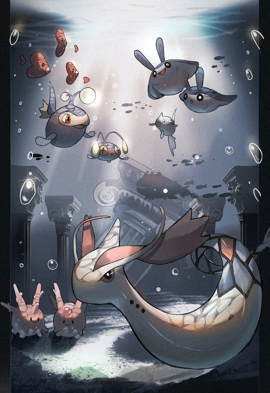 milotic-wishiwashi-corsola-remoraid-lant