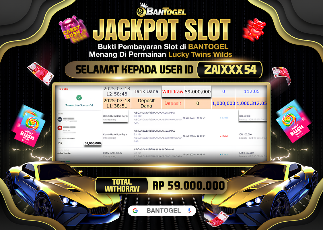 BUKTI JACKPOT LUNAS BANTOGEL