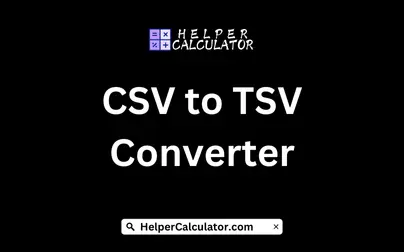 CSV to TSV Converter