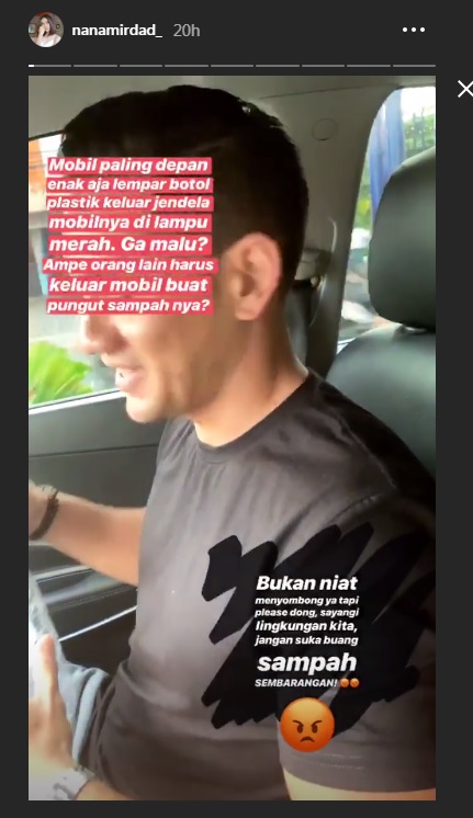 Tangkapan layar Instagram Story Nana Mirdad