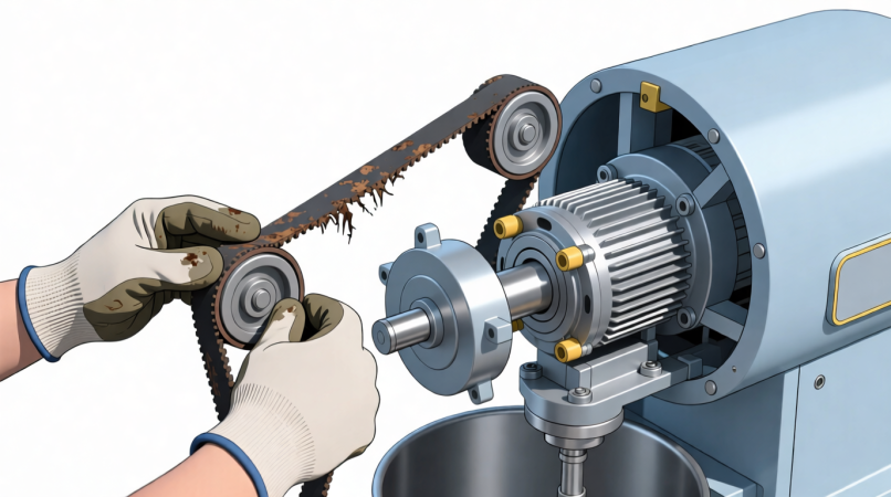 Замена ремня привода в миксере