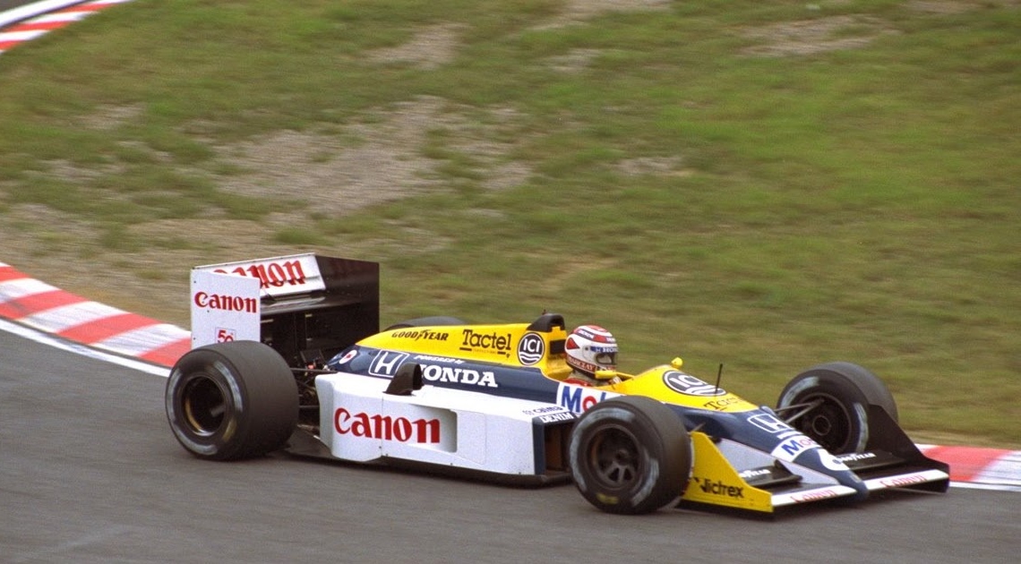 Nigel Mansell in Suzuka 1987