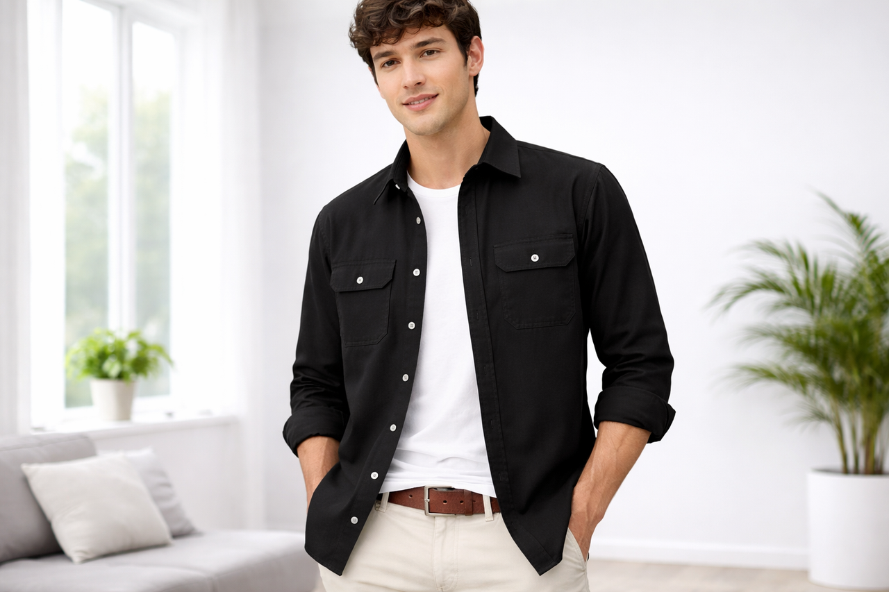 DEELMO Men’s Stylish Cotton Blend Casual Shirt