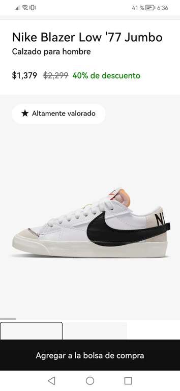 Nike: Tenis blazer low 77 jumbo para hombre 
