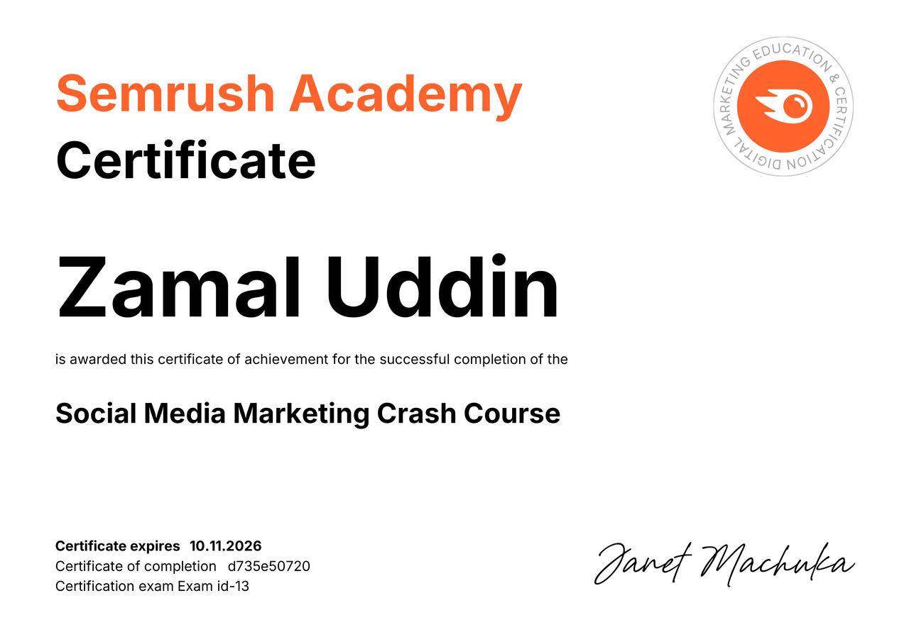 Social Media Management Certification