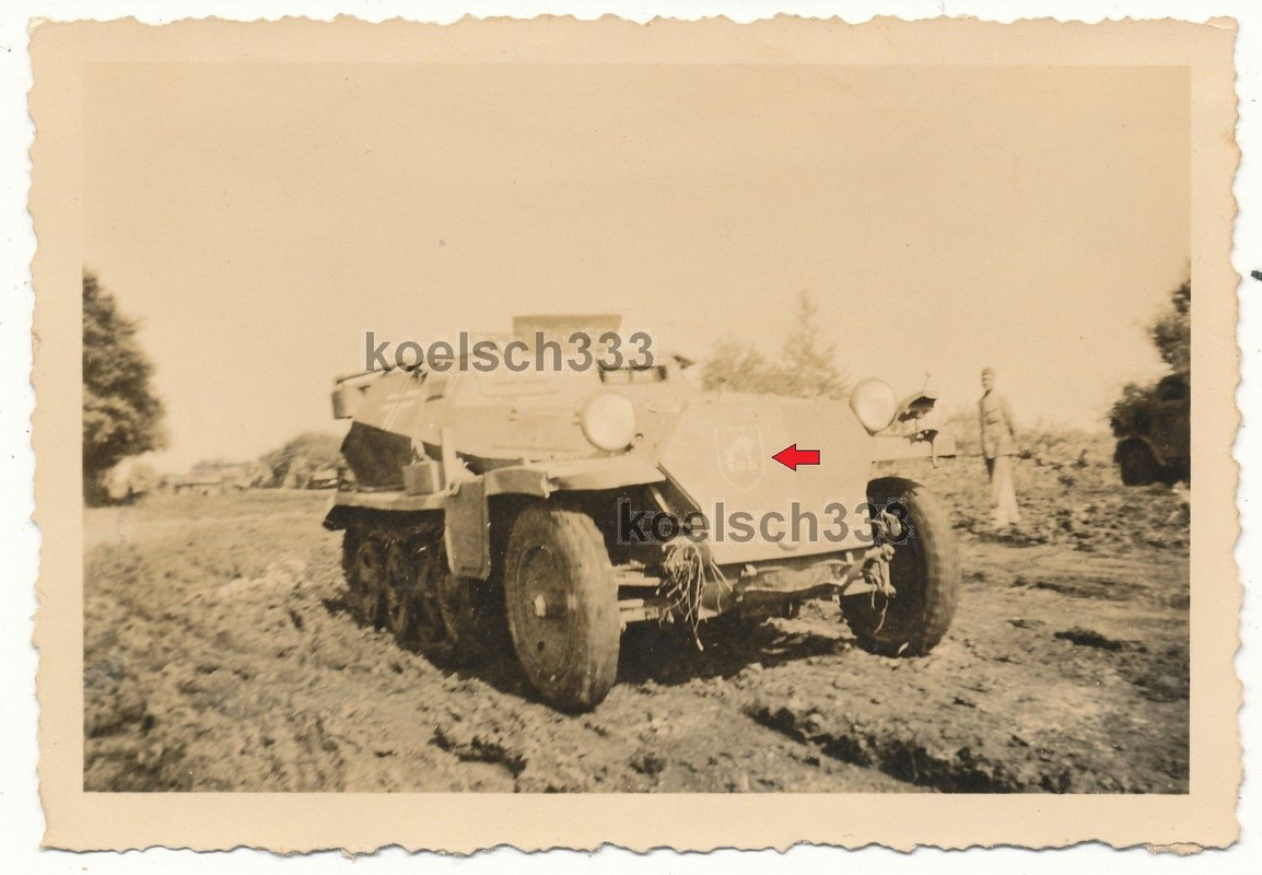 Foto Panzer Halbkette TKZ Sturmgeschütz Abt. 190 StuG Munitionsp