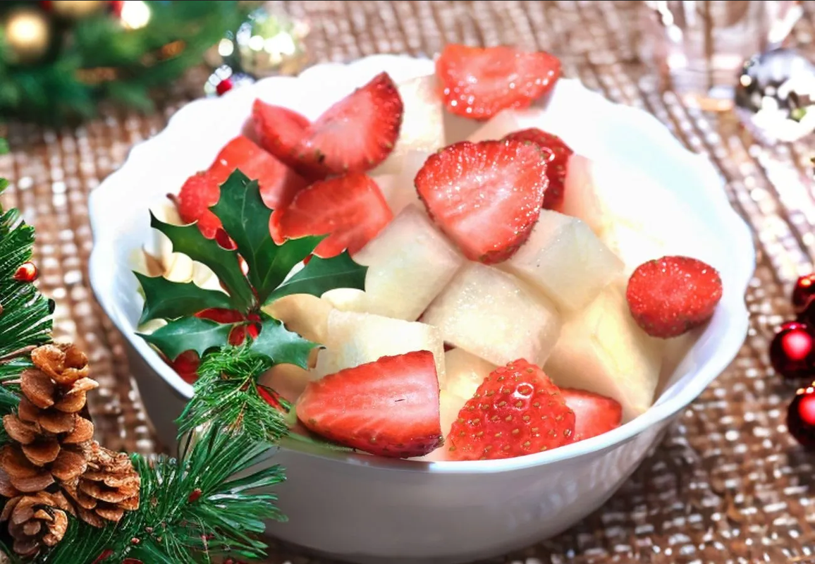 Cómo hacer ensalada de manzana con frutos rojos para la cena de Navidad