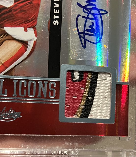 FS 2012 Absolute Steve Young NFL Icons 49ers Game Used Logo Patch Auto