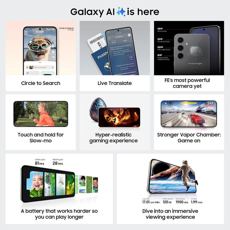 Samsung Galaxy S24 FE 5G (Mint, 8GB RAM, 128GB Storage) Refurbished - Image 2