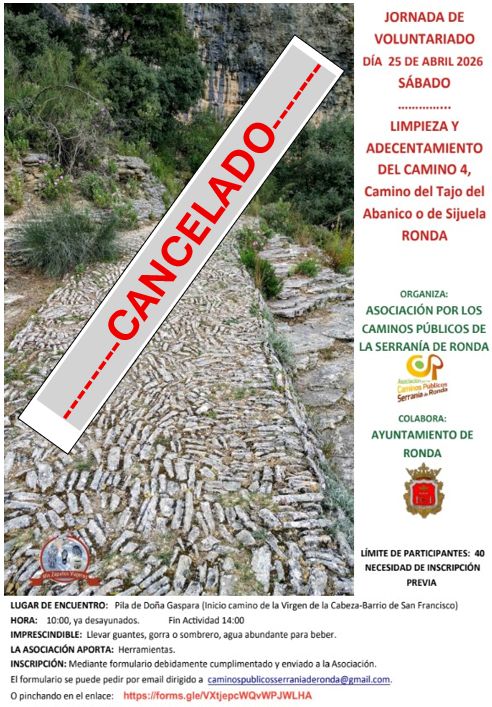 Limpieza del Camino del Tajo del Abanico