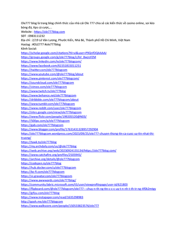 OLE777-Chuyên-Thông-tin-Cá-Cược-Uy-Tín-Nhất-Thị-Trường