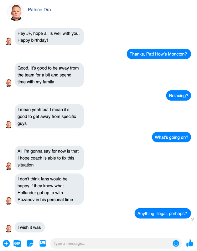 A facebook desktop chat. Please see full image description embedded in the fic below.