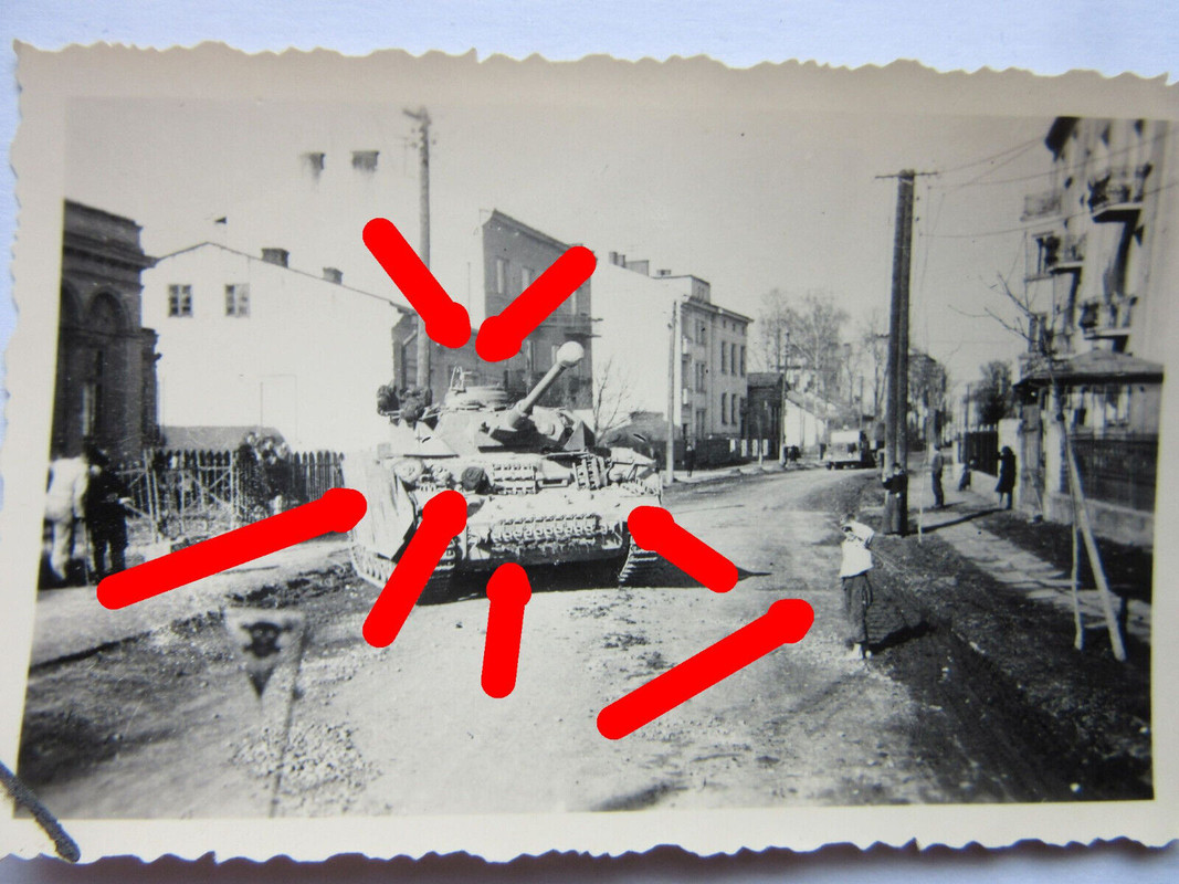 Foto Russland WH Panzer IV Langrohr Kettenpanzerung Turm Seitenschürzen