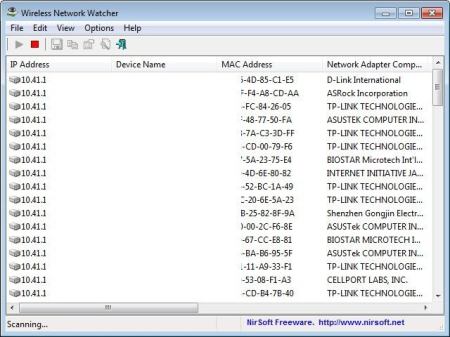 Wireless Network Watcher 2.25