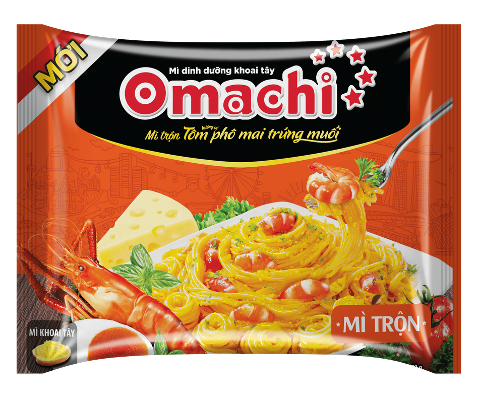 Mì trộn khoai tây Omachi phô mai trứng muối 92g 3600793