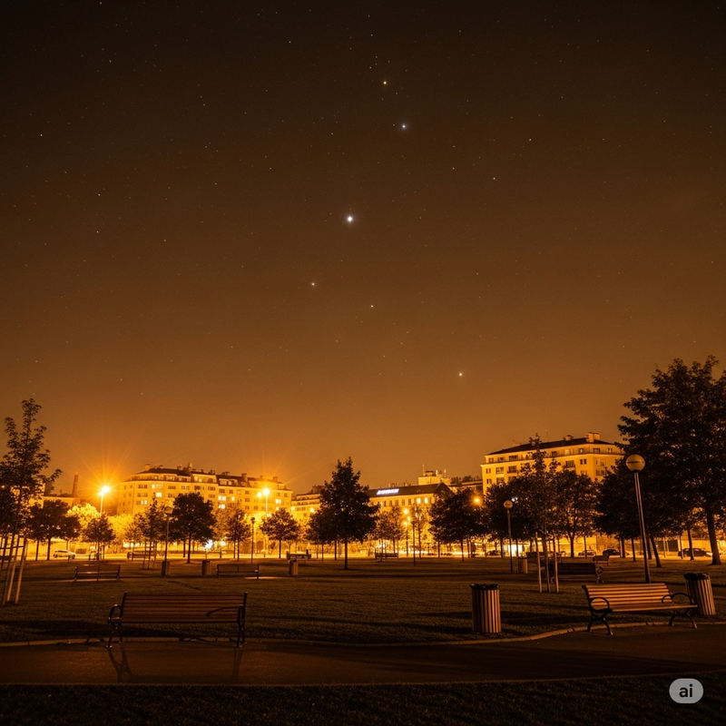1 Star Night Sky Clarity - Severe Light Pollution