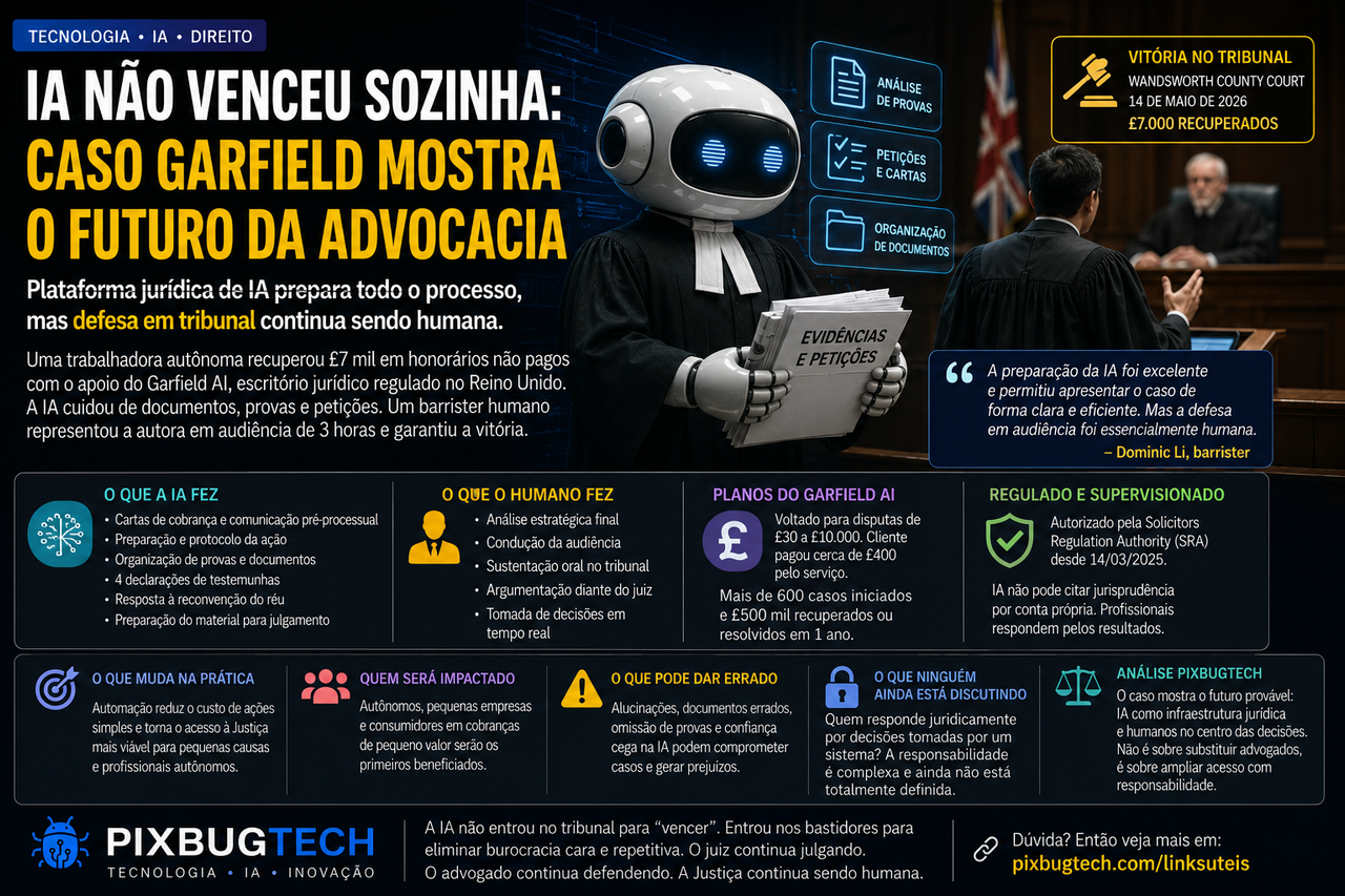 A IA não venceu sozinha: o caso Garfield mostra como a advocacia pode ser automatizada sem retirar humanos do tribunal