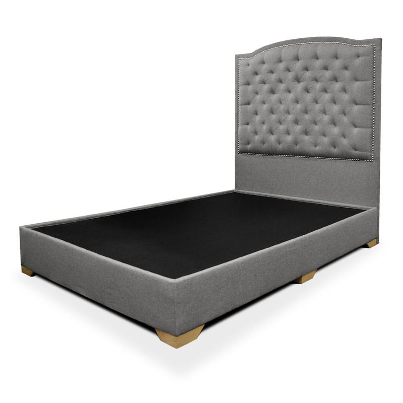Cama Lawrence tela gris 100 cm