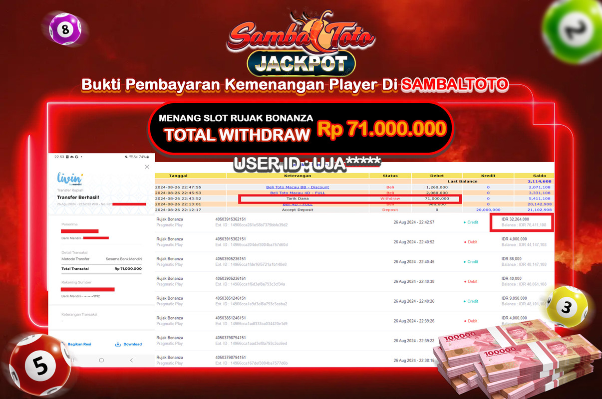 Bukti JP ( 26 Agustus 2024 ) Lunas Rp 71.000.000,-