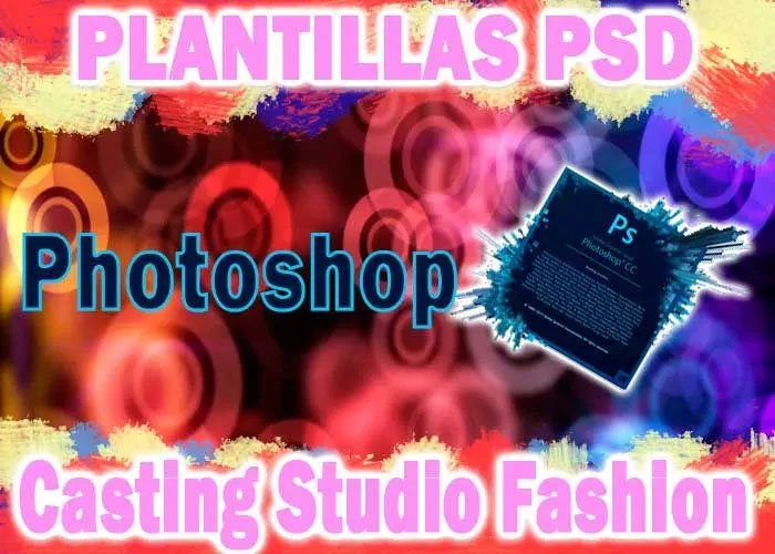 Plantillas psd Casting Studio Fashion para Adobe Photoshop o GIMP