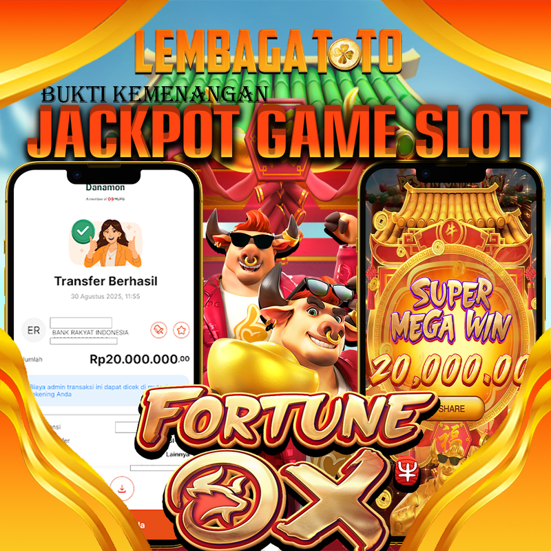 BUKTI JACKPOT 31 AGUSTUS LEMBAGATOTO FORTUNE OX  Rp.20.000.000,- LUNAS