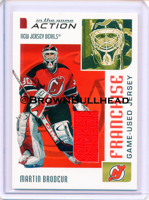 2003-04 ITG Action Jerseys #M-258 [Martin Brodeur] [New Jersey Devils] [Franchise] [~100] [swatch=re