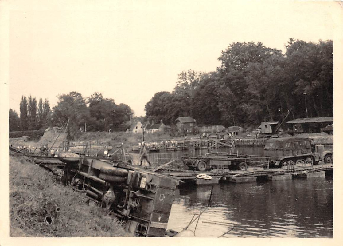 Franz. Bombenangriff auf Oise - Kriegsbrücke bei