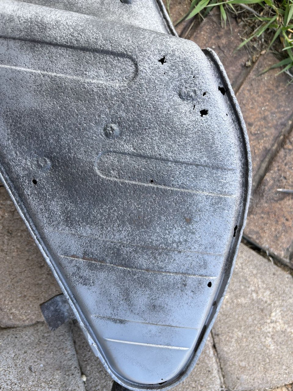 71 B25SS muffler after bead blasting