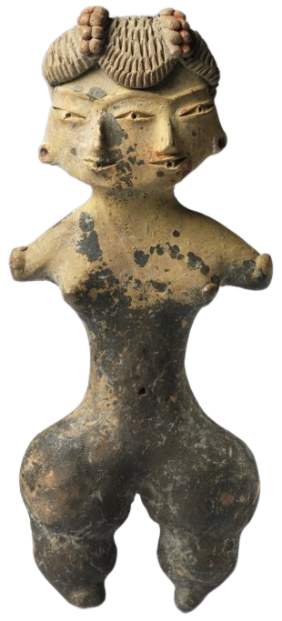 A photo of the piece being discussed in this passage: Tlatilco Female Figurine
