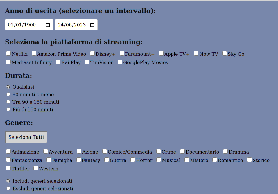 Trova film in base ai filtri : r/CinemaeTVItalia