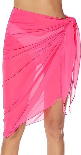 Women's Sarong Chiffon Coverups Bathing Suit Wrap Skirt Long Swimsuit Beach Wear - Picture 47 of 66