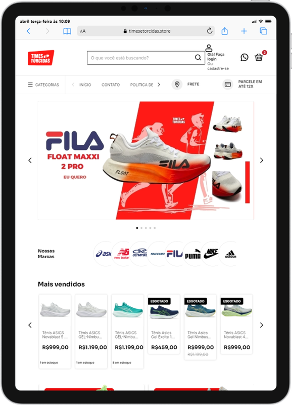 Loja Virtual E-commerce responsiva e com Otimiza&ccedil;&atilde;o Sem&acirc;ntica para Times e Torcidas