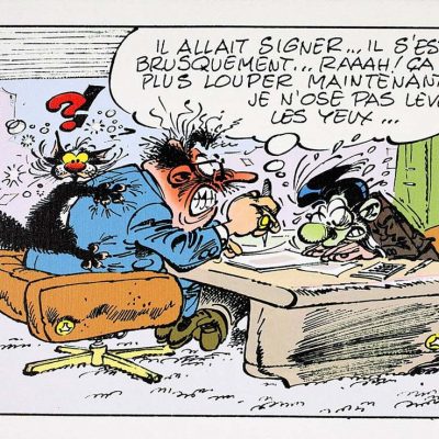 andre franquin toile bd deco gaston lagaffe signatus interruptus 30 60 400x400